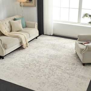 area rug off white