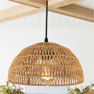 boho rattan light