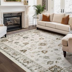 cream vintage rug