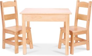 kid wooden table and chairs