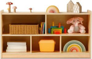 montessori wooden storage cabinet