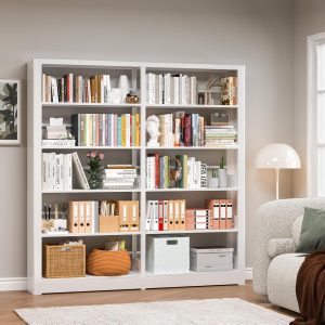 white bookshelf